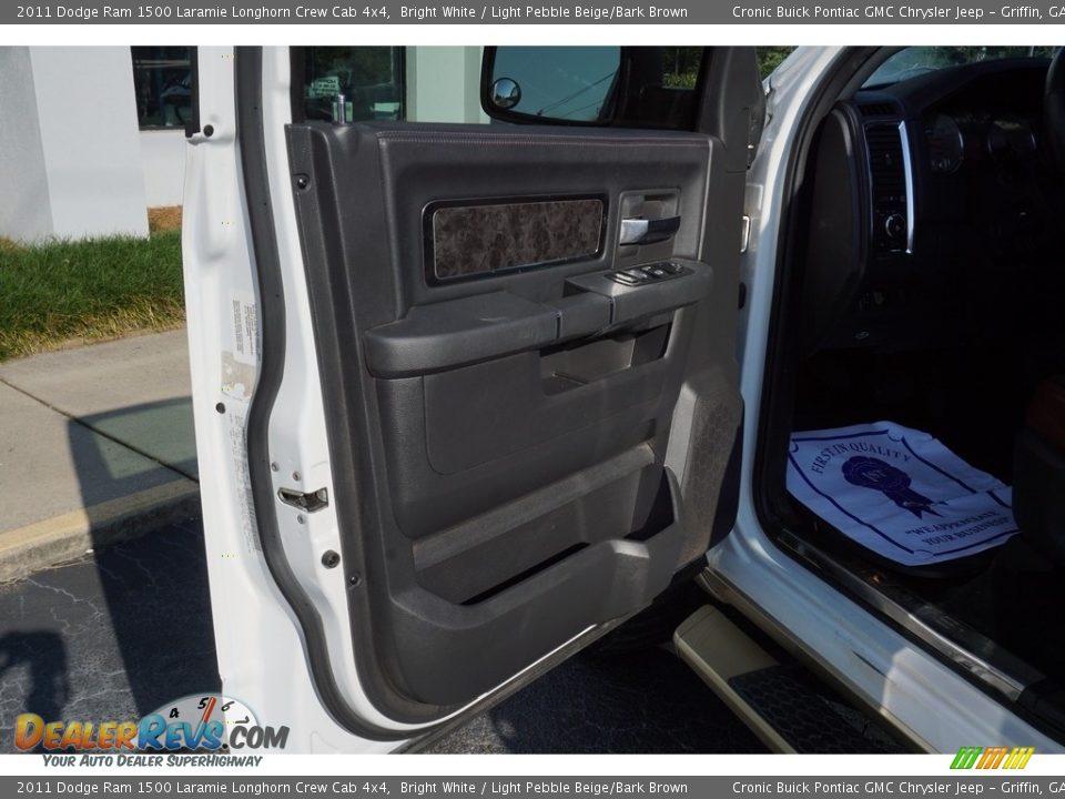 2011 Dodge Ram 1500 Laramie Longhorn Crew Cab 4x4 Bright White / Light Pebble Beige/Bark Brown Photo #12