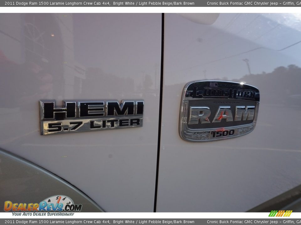 2011 Dodge Ram 1500 Laramie Longhorn Crew Cab 4x4 Bright White / Light Pebble Beige/Bark Brown Photo #14