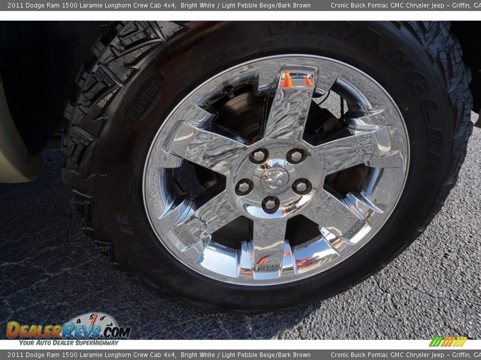 2011 Dodge Ram 1500 Laramie Longhorn Crew Cab 4x4 Bright White / Light Pebble Beige/Bark Brown Photo #16