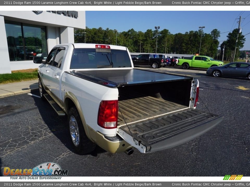2011 Dodge Ram 1500 Laramie Longhorn Crew Cab 4x4 Bright White / Light Pebble Beige/Bark Brown Photo #18