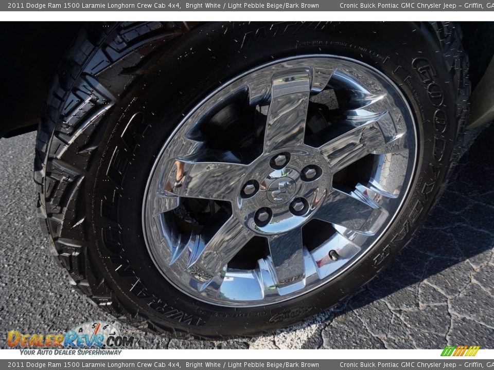 2011 Dodge Ram 1500 Laramie Longhorn Crew Cab 4x4 Bright White / Light Pebble Beige/Bark Brown Photo #19