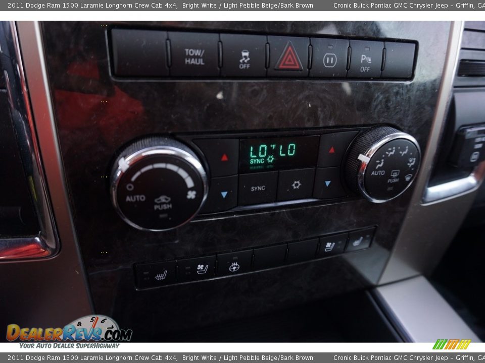 2011 Dodge Ram 1500 Laramie Longhorn Crew Cab 4x4 Bright White / Light Pebble Beige/Bark Brown Photo #26