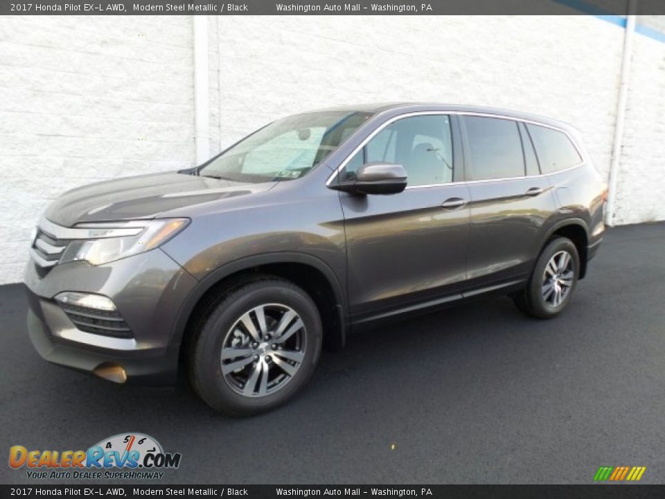 2017 Honda Pilot EX-L AWD Modern Steel Metallic / Black Photo #5