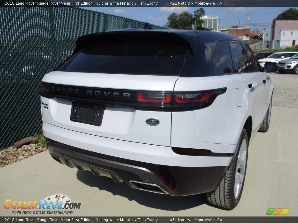 2018 Land Rover Range Rover Velar First Edition Yulong White Metallic / Tan/Ebony Photo #3