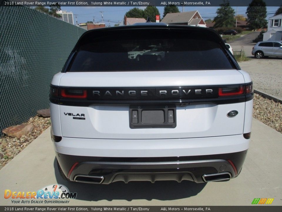 2018 Land Rover Range Rover Velar First Edition Yulong White Metallic / Tan/Ebony Photo #4