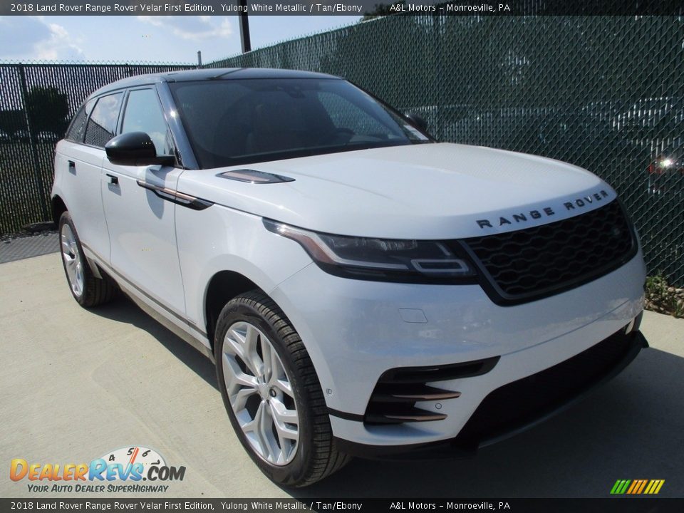 2018 Land Rover Range Rover Velar First Edition Yulong White Metallic / Tan/Ebony Photo #6