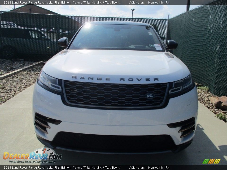 2018 Land Rover Range Rover Velar First Edition Yulong White Metallic / Tan/Ebony Photo #7