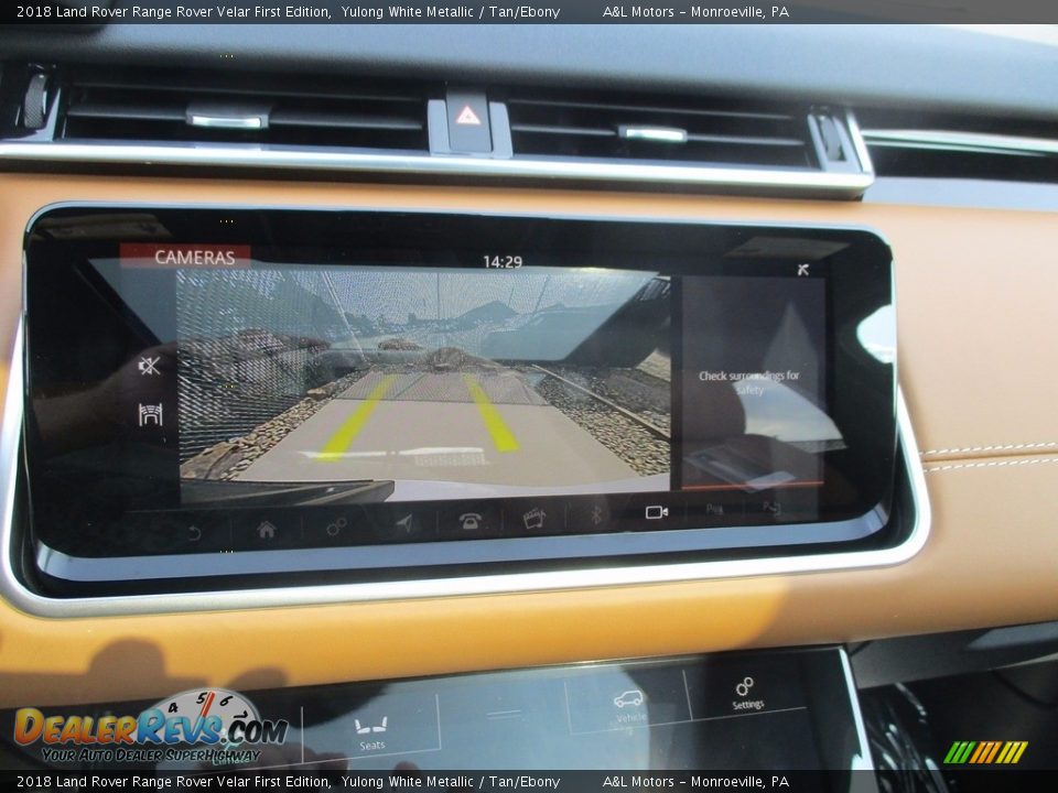 2018 Land Rover Range Rover Velar First Edition Yulong White Metallic / Tan/Ebony Photo #16