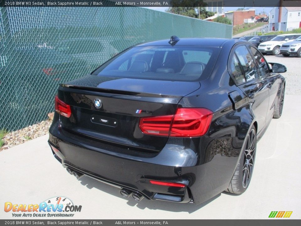 2018 BMW M3 Sedan Black Sapphire Metallic / Black Photo #3
