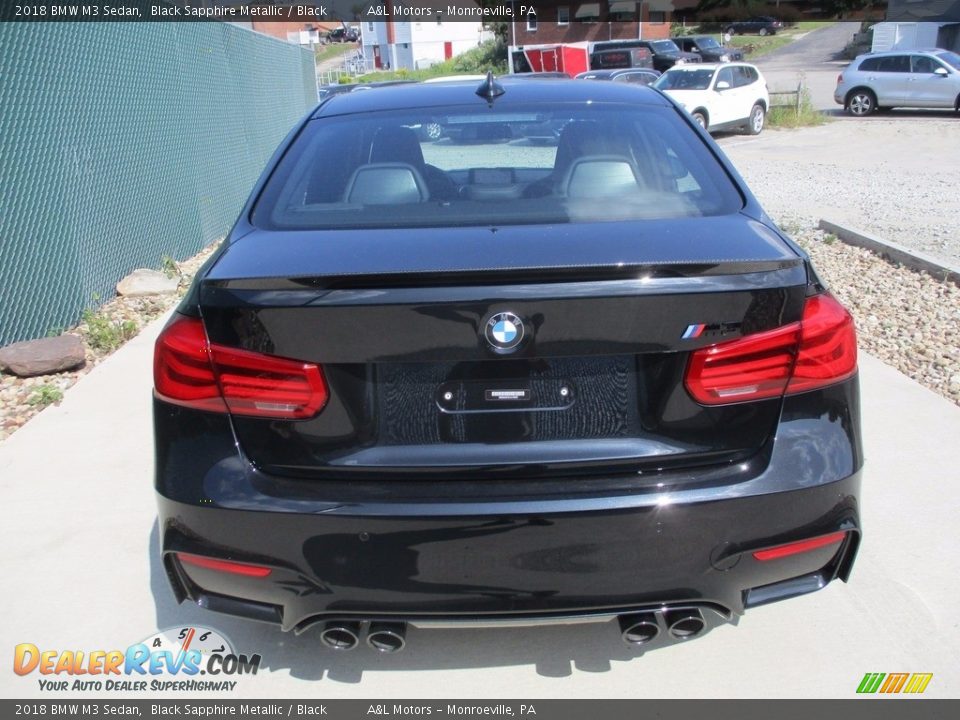 2018 BMW M3 Sedan Black Sapphire Metallic / Black Photo #4