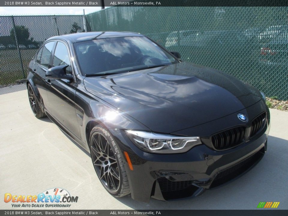 2018 BMW M3 Sedan Black Sapphire Metallic / Black Photo #7