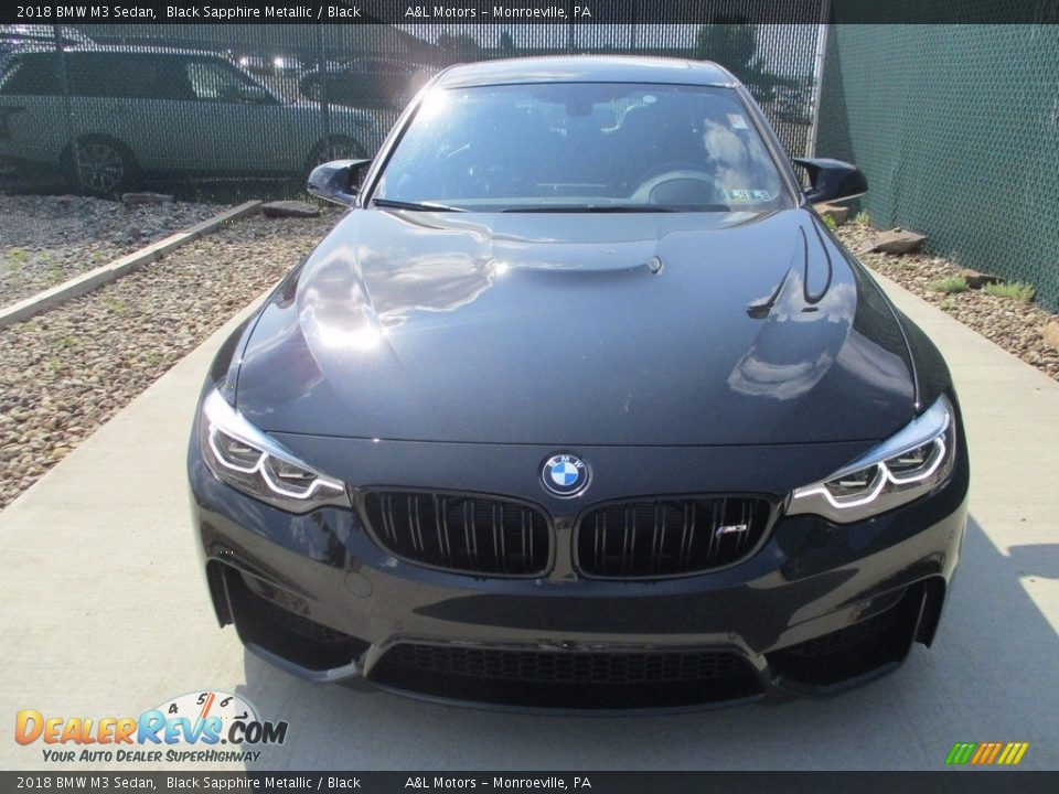 2018 BMW M3 Sedan Black Sapphire Metallic / Black Photo #8