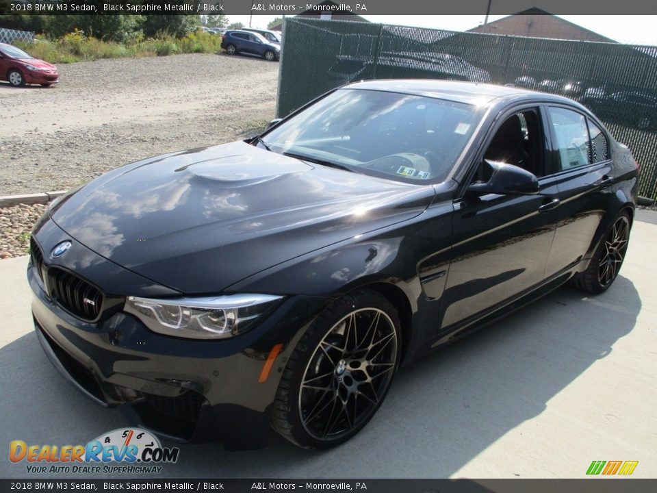 2018 BMW M3 Sedan Black Sapphire Metallic / Black Photo #9