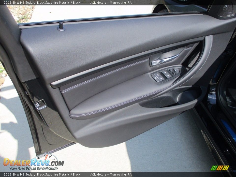 2018 BMW M3 Sedan Black Sapphire Metallic / Black Photo #10
