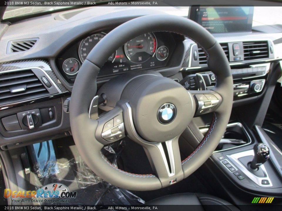 2018 BMW M3 Sedan Black Sapphire Metallic / Black Photo #14