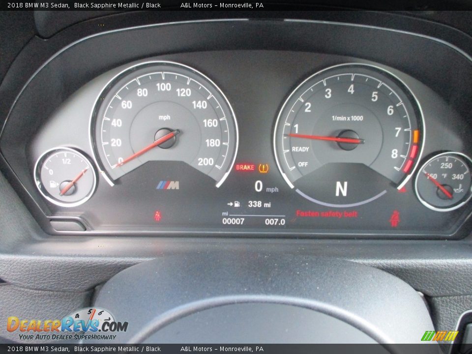 2018 BMW M3 Sedan Black Sapphire Metallic / Black Photo #20