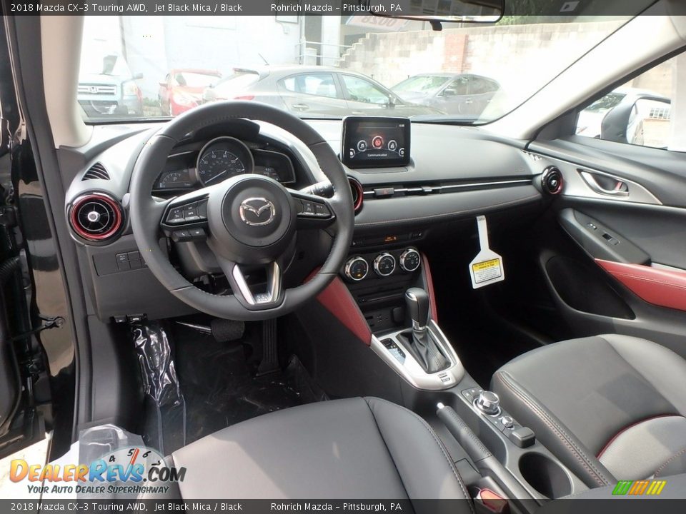 Black Interior - 2018 Mazda CX-3 Touring AWD Photo #8