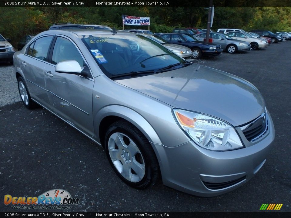 2008 Saturn Aura XE 3.5 Silver Pearl / Gray Photo #5