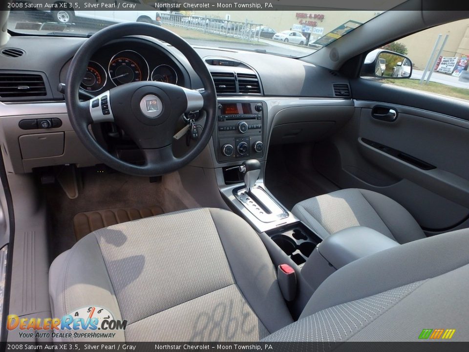2008 Saturn Aura XE 3.5 Silver Pearl / Gray Photo #10