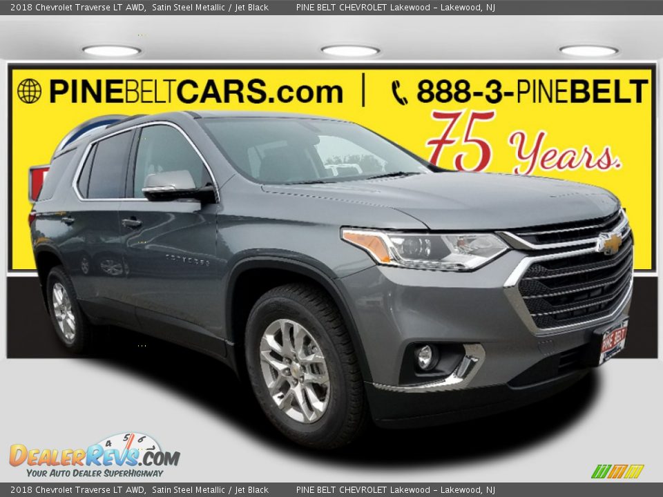2018 Chevrolet Traverse LT AWD Satin Steel Metallic / Jet Black Photo #1