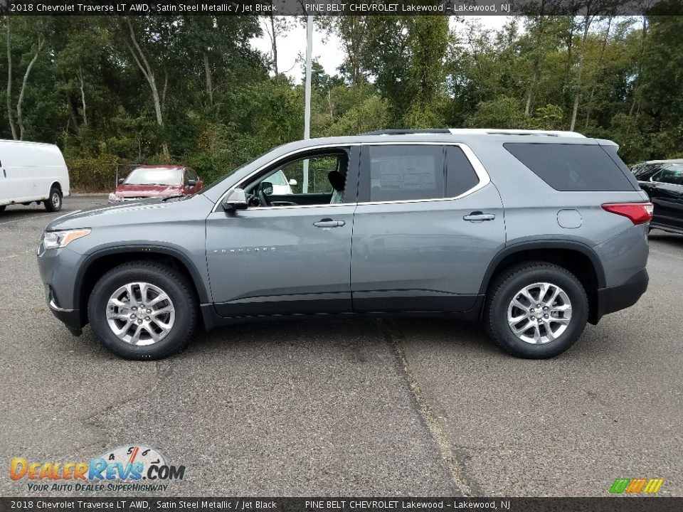 2018 Chevrolet Traverse LT AWD Satin Steel Metallic / Jet Black Photo #3