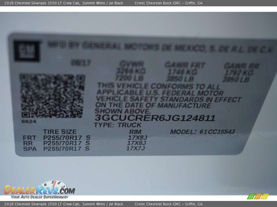 2018 Chevrolet Silverado 1500 LT Crew Cab Summit White / Jet Black Photo #15