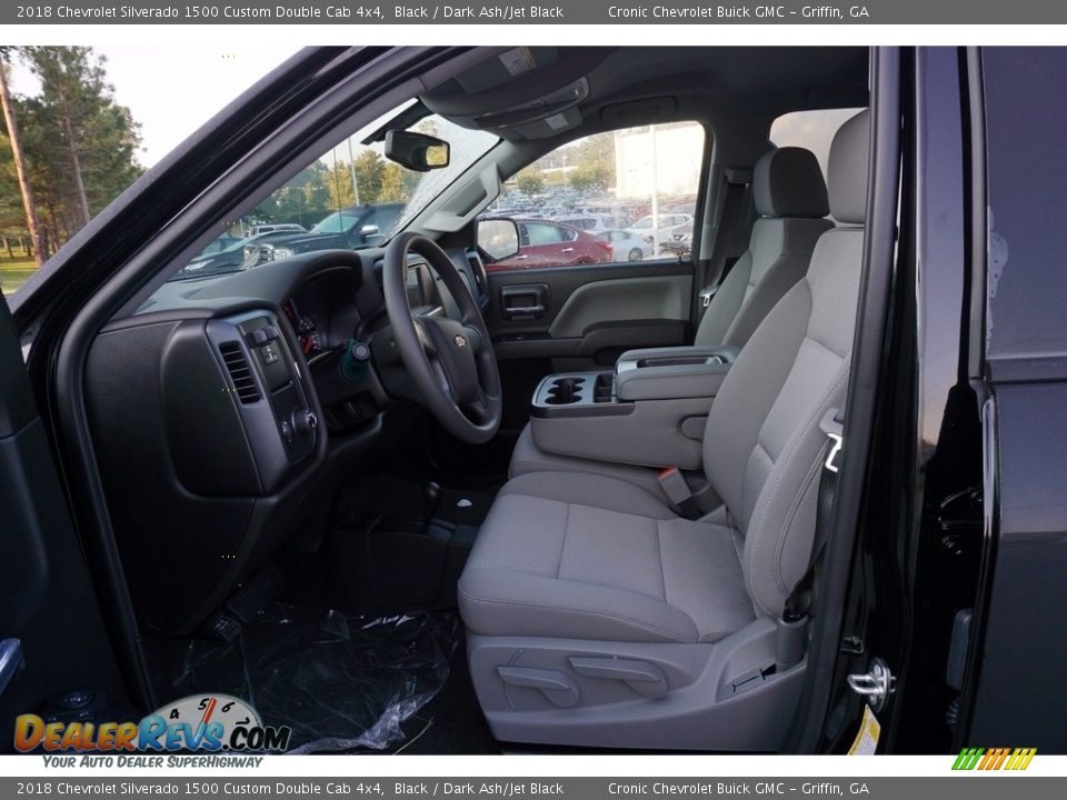 2018 Chevrolet Silverado 1500 Custom Double Cab 4x4 Black / Dark Ash/Jet Black Photo #8