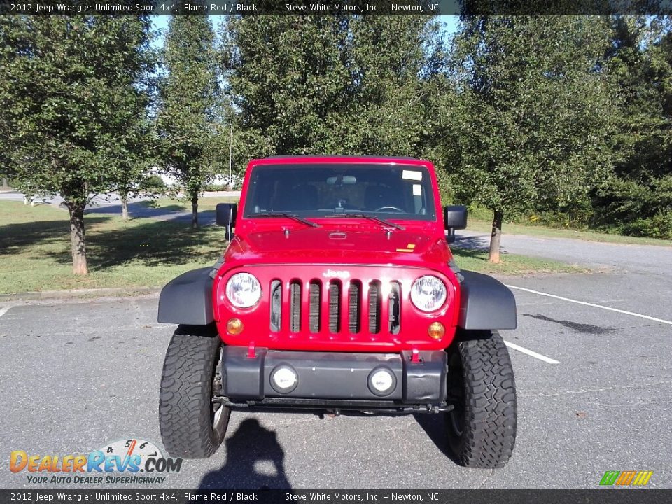 2012 Jeep Wrangler Unlimited Sport 4x4 Flame Red / Black Photo #3
