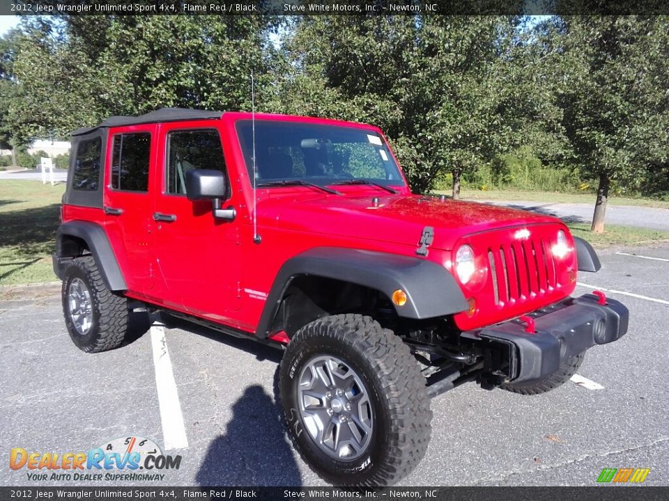 2012 Jeep Wrangler Unlimited Sport 4x4 Flame Red / Black Photo #4