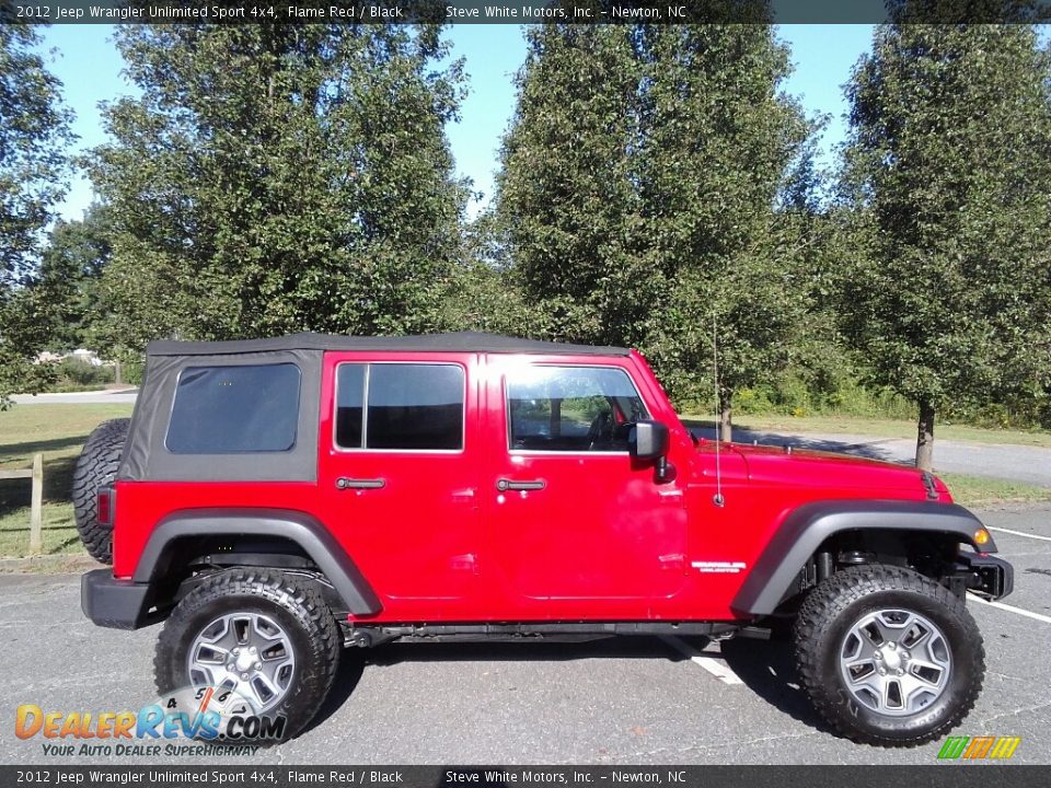2012 Jeep Wrangler Unlimited Sport 4x4 Flame Red / Black Photo #5