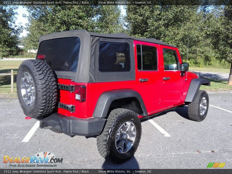 2012 Jeep Wrangler Unlimited Sport 4x4 Flame Red / Black Photo #6