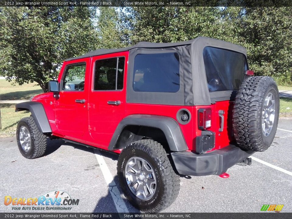 2012 Jeep Wrangler Unlimited Sport 4x4 Flame Red / Black Photo #7
