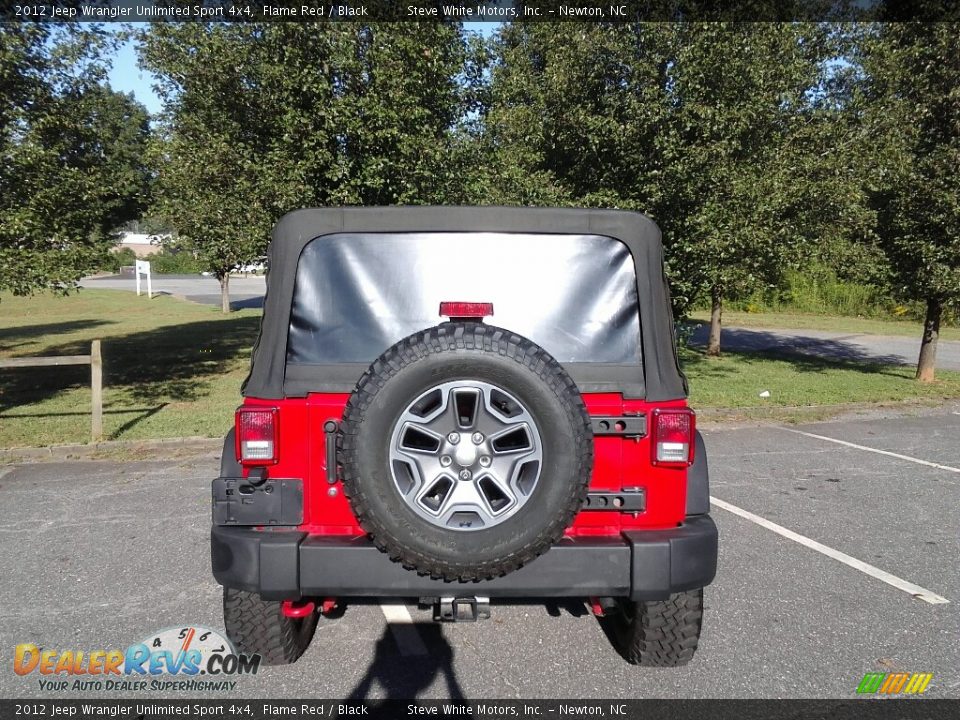 2012 Jeep Wrangler Unlimited Sport 4x4 Flame Red / Black Photo #10