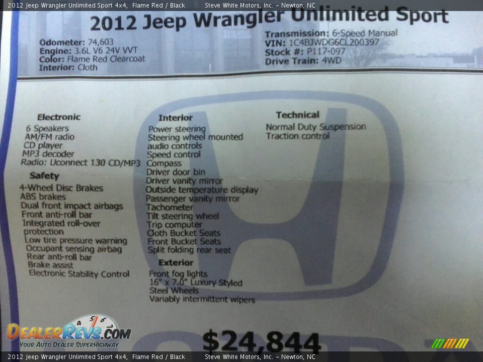 2012 Jeep Wrangler Unlimited Sport 4x4 Flame Red / Black Photo #28