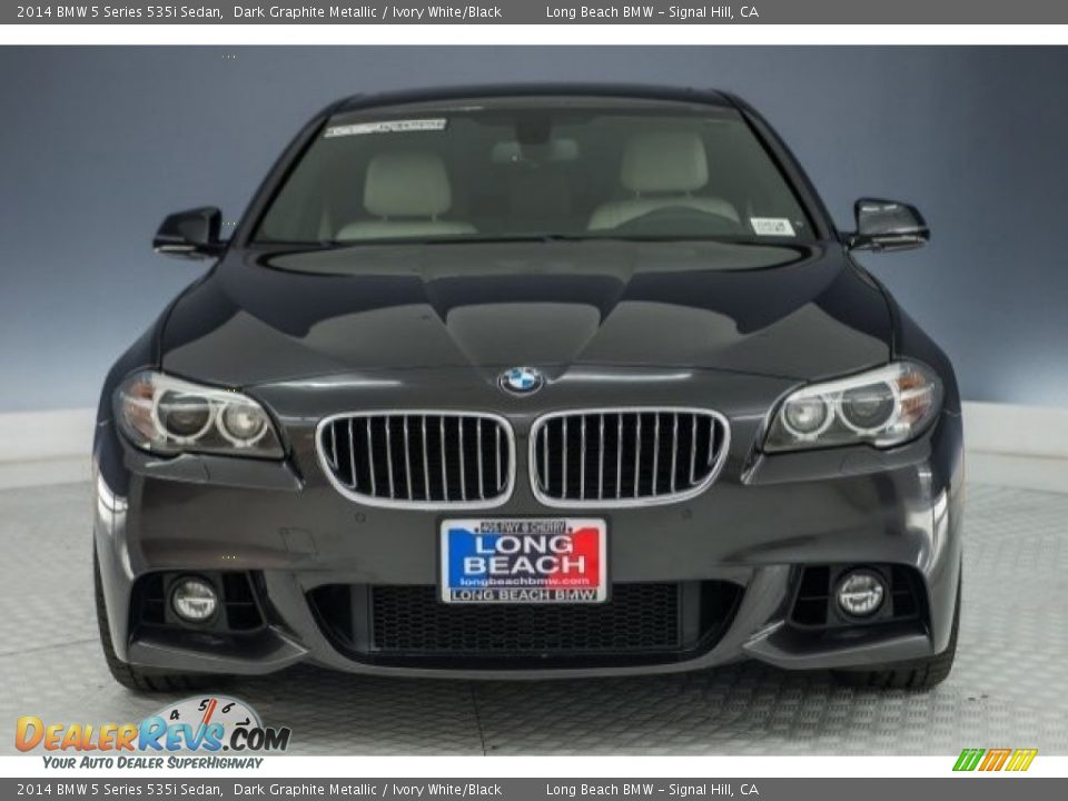 2014 BMW 5 Series 535i Sedan Dark Graphite Metallic / Ivory White/Black Photo #2