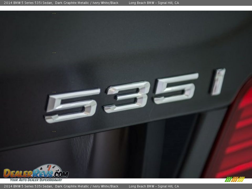 2014 BMW 5 Series 535i Sedan Dark Graphite Metallic / Ivory White/Black Photo #7