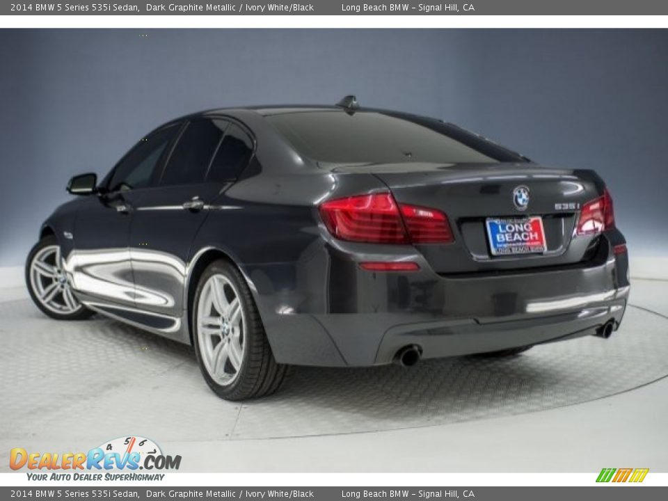 2014 BMW 5 Series 535i Sedan Dark Graphite Metallic / Ivory White/Black Photo #10