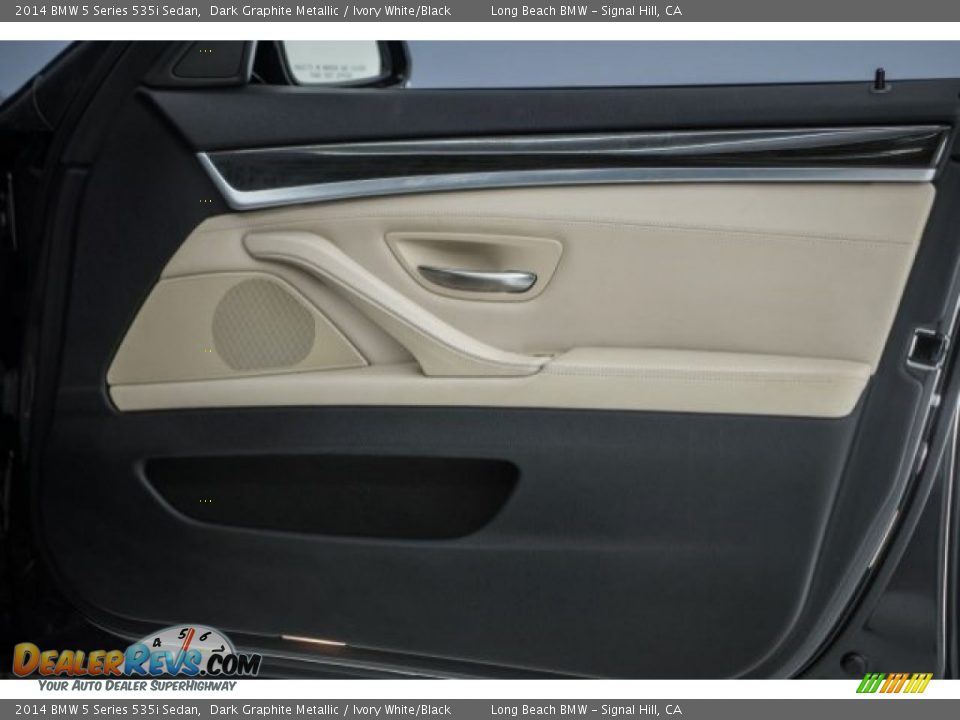 2014 BMW 5 Series 535i Sedan Dark Graphite Metallic / Ivory White/Black Photo #25