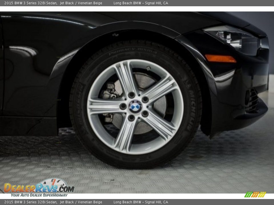 2015 BMW 3 Series 328i Sedan Jet Black / Venetian Beige Photo #8
