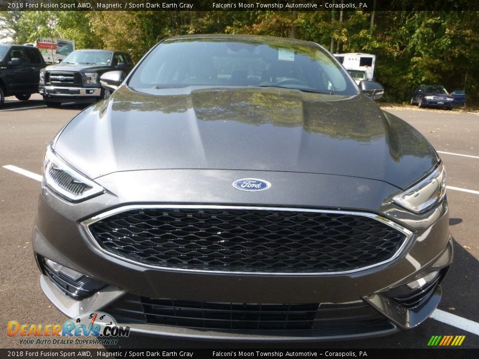 2018 Ford Fusion Sport AWD Magnetic / Sport Dark Earth Gray Photo #4