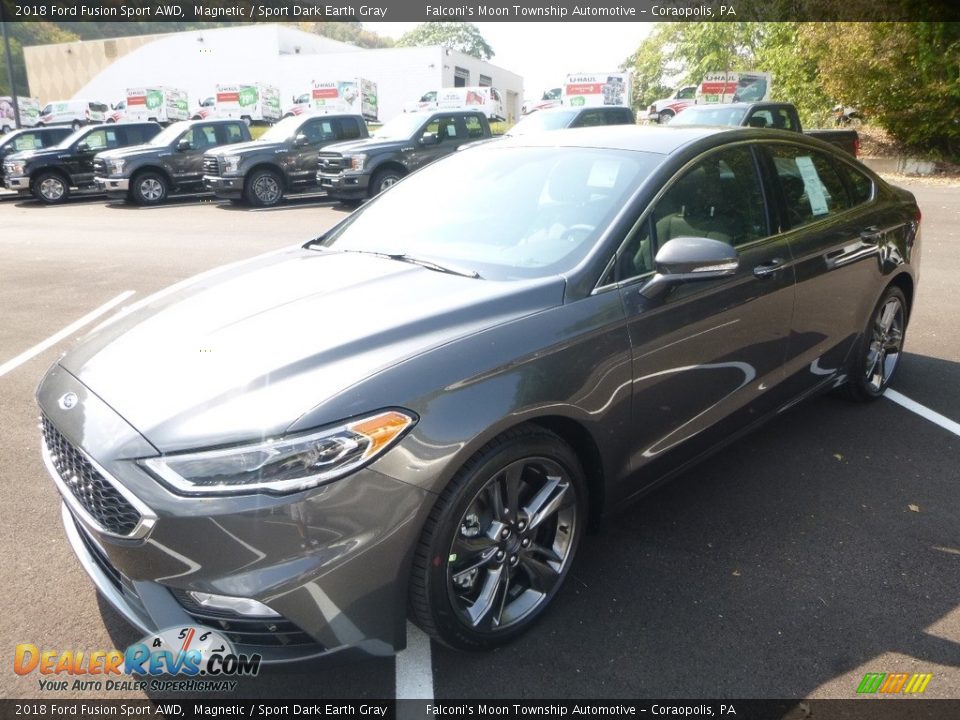 2018 Ford Fusion Sport AWD Magnetic / Sport Dark Earth Gray Photo #5