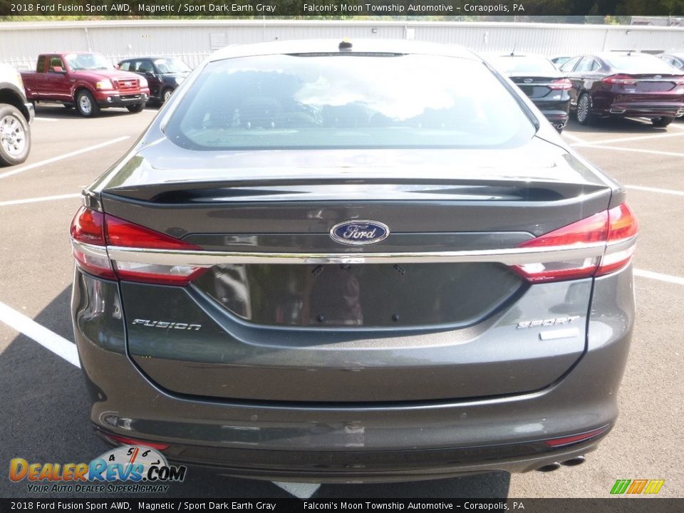 2018 Ford Fusion Sport AWD Magnetic / Sport Dark Earth Gray Photo #6