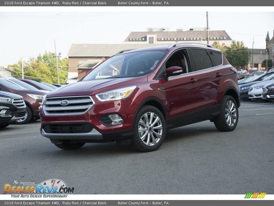 2018 Ford Escape Titanium 4WD Ruby Red / Charcoal Black Photo #1