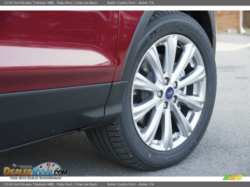 2018 Ford Escape Titanium 4WD Ruby Red / Charcoal Black Photo #3