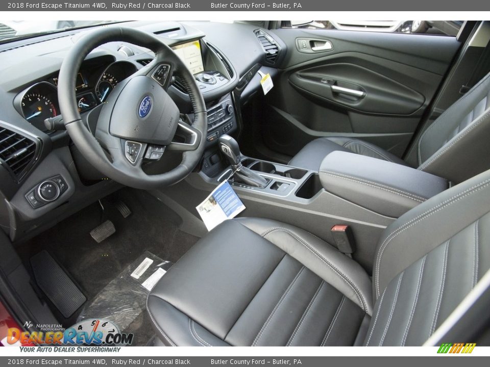 2018 Ford Escape Titanium 4WD Ruby Red / Charcoal Black Photo #6