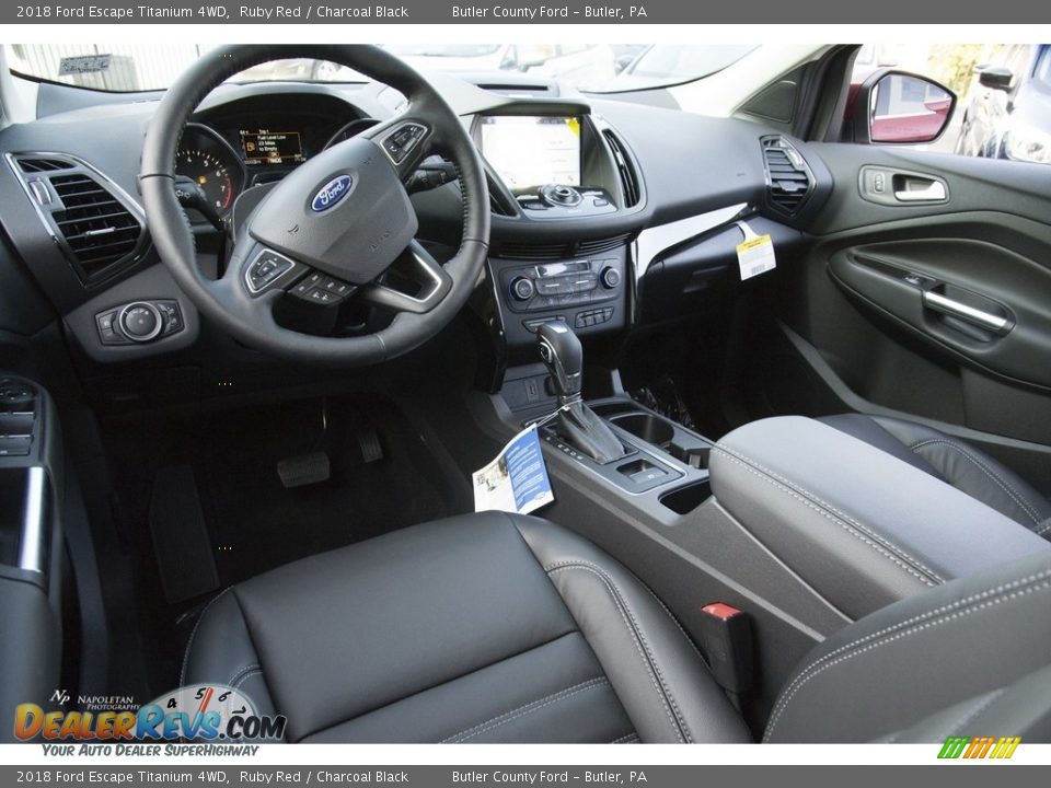 2018 Ford Escape Titanium 4WD Ruby Red / Charcoal Black Photo #11