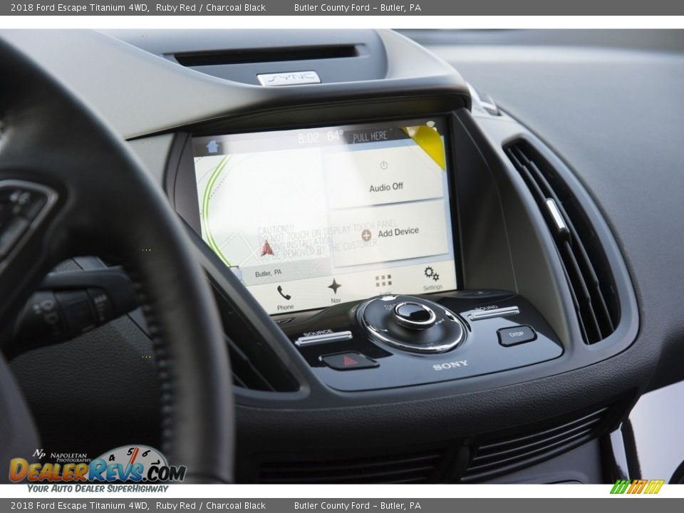 2018 Ford Escape Titanium 4WD Ruby Red / Charcoal Black Photo #12