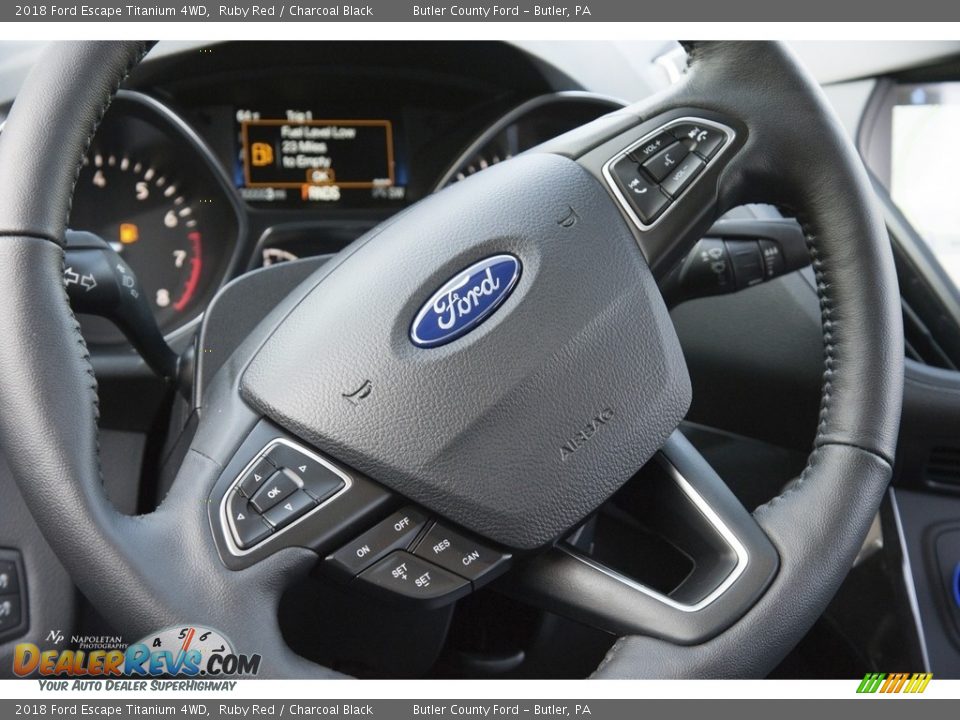 2018 Ford Escape Titanium 4WD Ruby Red / Charcoal Black Photo #14