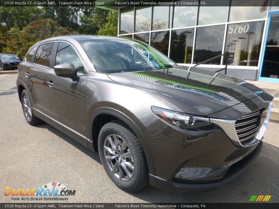 Front 3/4 View of 2018 Mazda CX-9 Sport AWD Photo #3