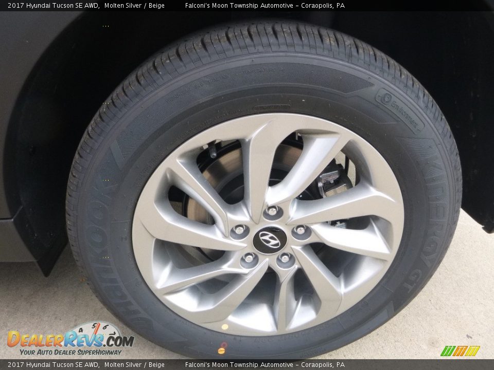 2017 Hyundai Tucson SE AWD Molten Silver / Beige Photo #7
